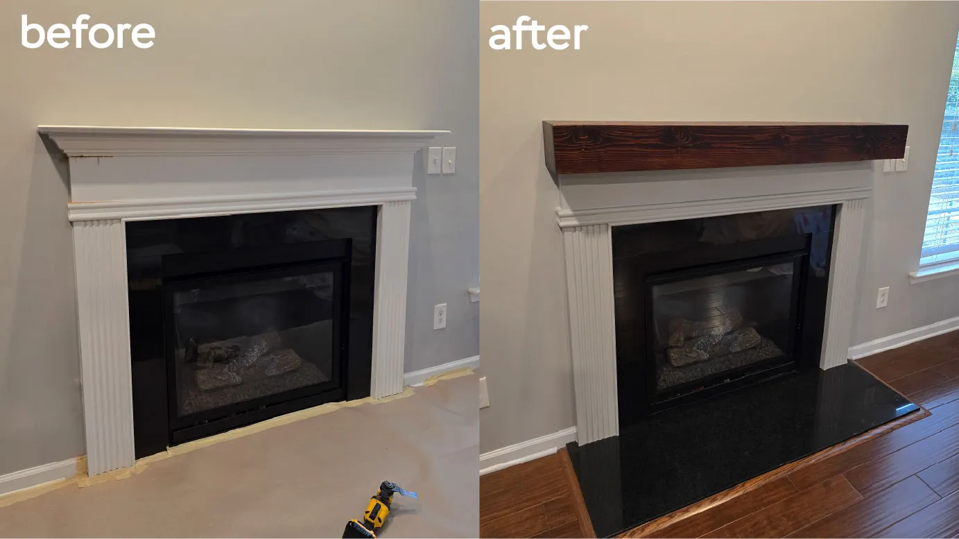 Fireplace Mantel & Hearth